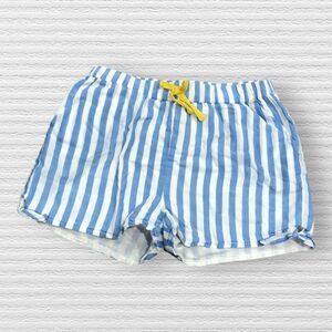 Mini Boden Girls Lightweight Stripped Shorts Size 4/5 Nautical Classic